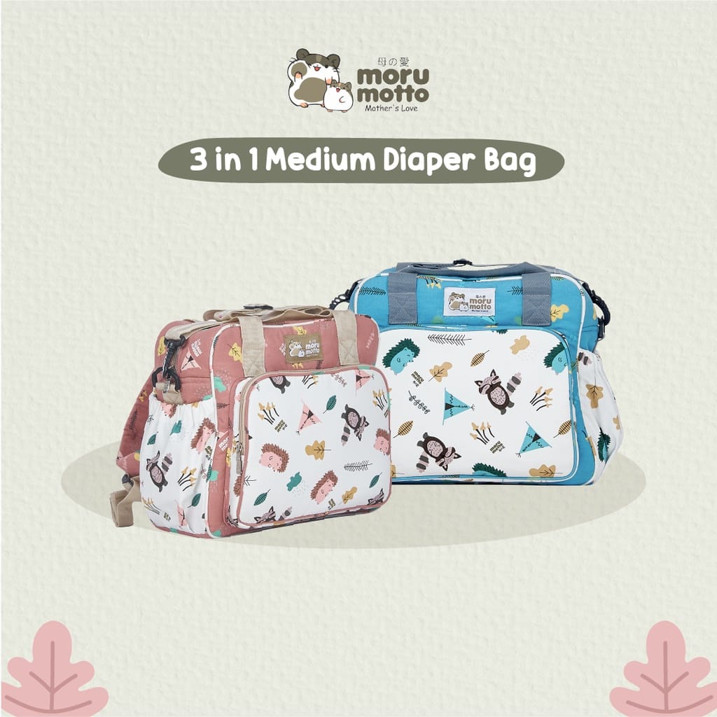 ♥BabyYank♥ Morumotto TAS SEDANG 3IN1 LITTLE RACCOON SERIES MMT7001 - DIAPER BAG - TAS PERLENGKAPAN BAYI