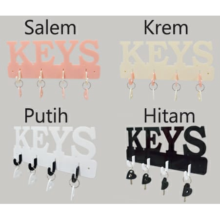 Rak Gantungan Kunci Set Sama Gantungan Motif Keys M796