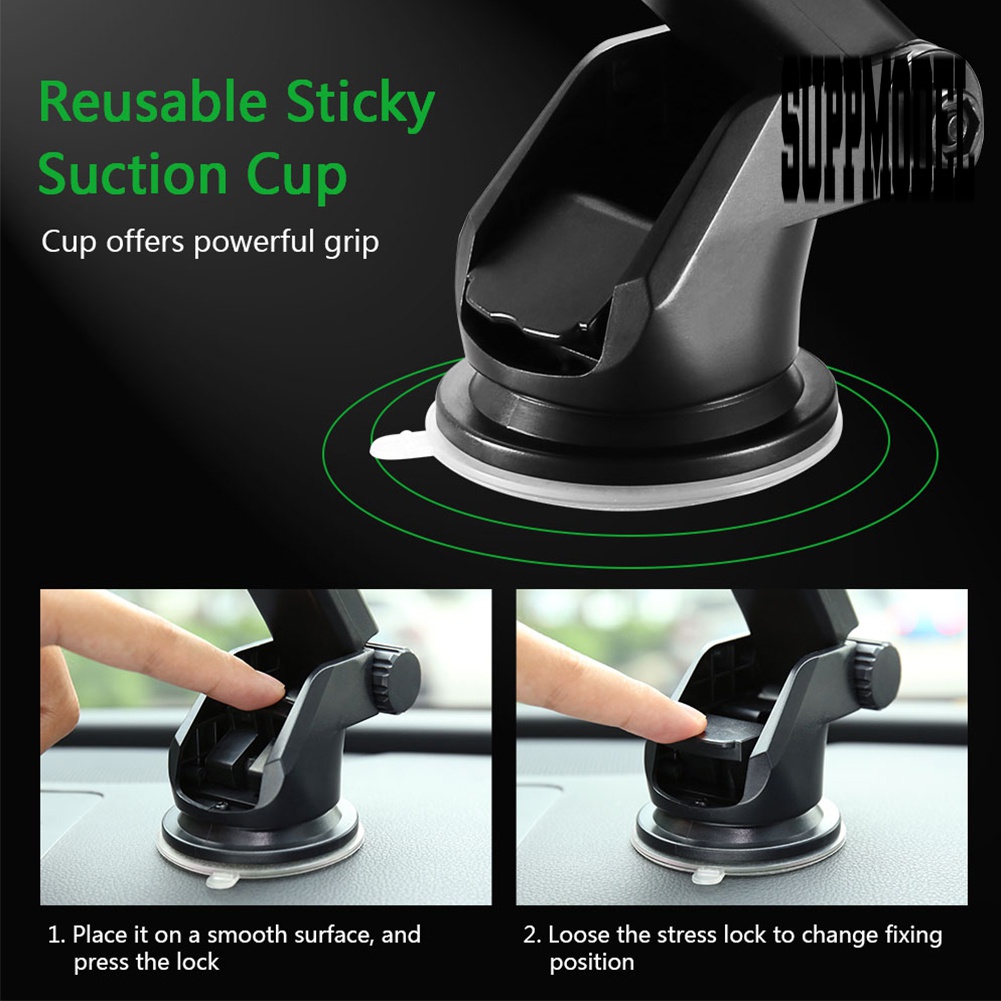 Stand Holder Handphone / Navigator Adjustable Bisa Diputar Untuk Ventilasi Ac Mobil