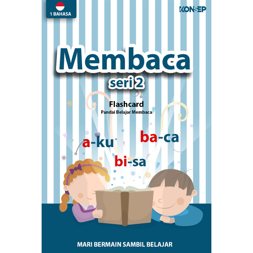 [1KG=10PCS] Konsep Flashcard Membaca Seri 2 / Flash Card / Mainan Edukasi Kartu Pintar Anak