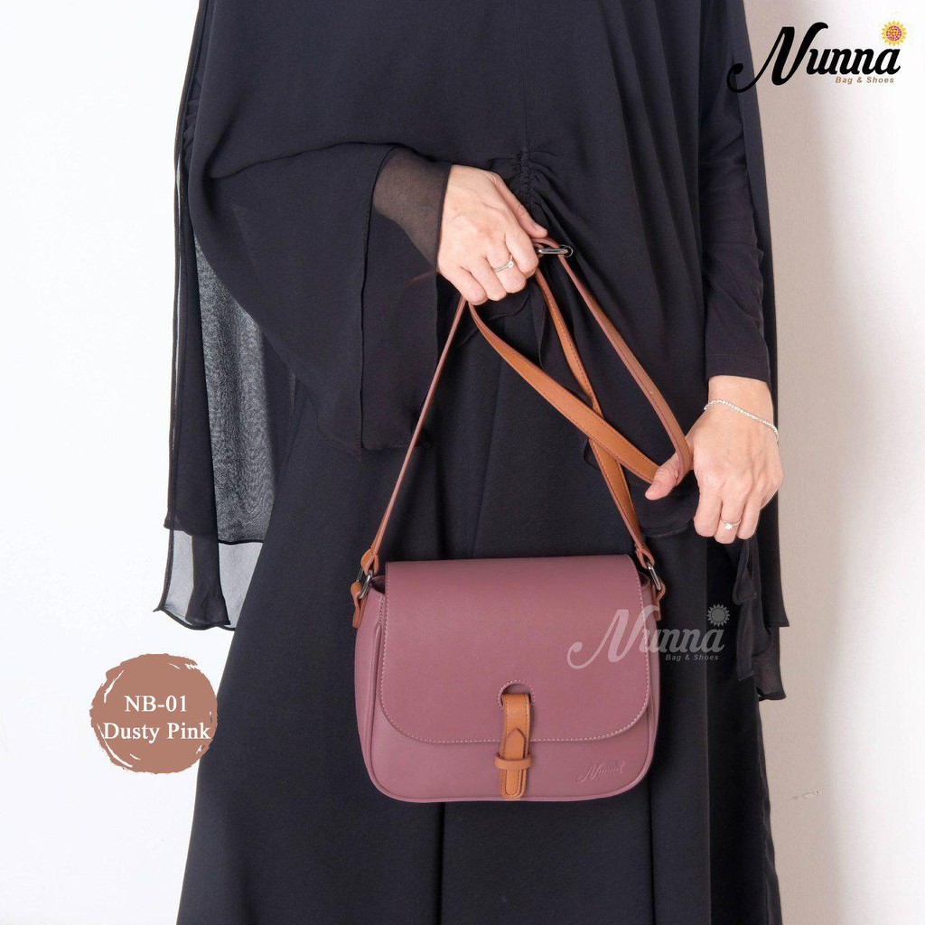 TAS NUNNA ORIGINAL KULIT SINTETIS / TAS SELEMPANG TERBARU NUNNA / TAS WANITA MUSLIMAH / TAS REMAJA