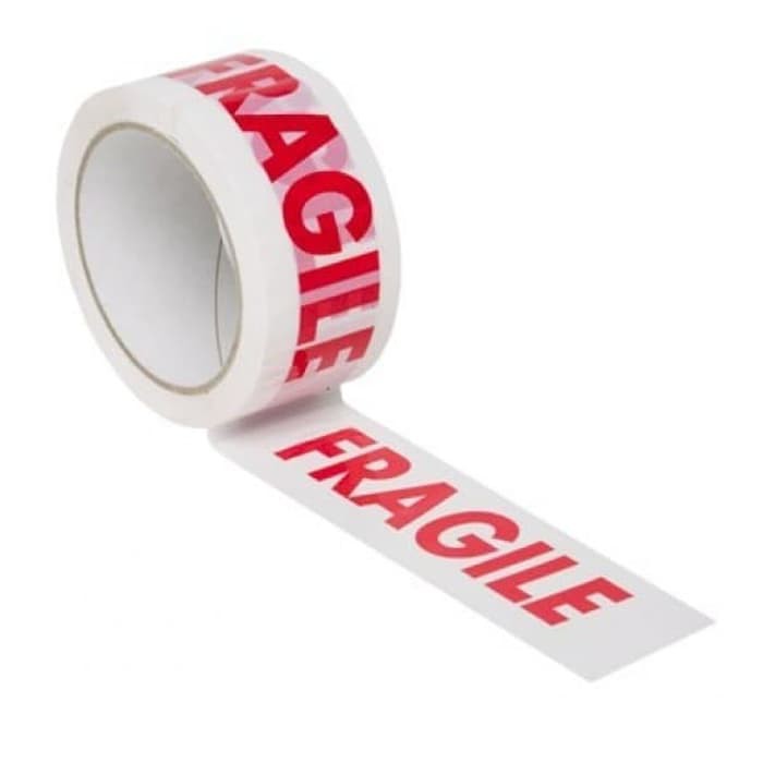 FRAGILE SEAL TAPE 100 METER lakban bertuliskan fragile