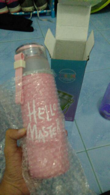 Hot Promo Botol Minum Hello Master + Free Sarung (480ml)