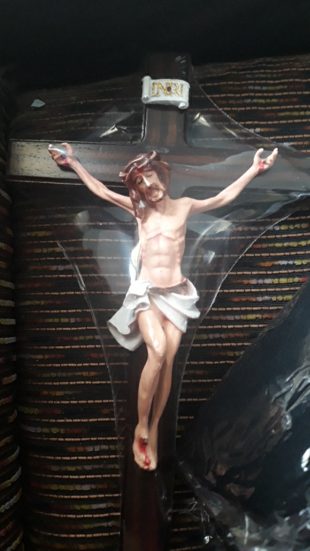 Salib Gantung/dinding Kayu Sono 30cm Corpus Putih