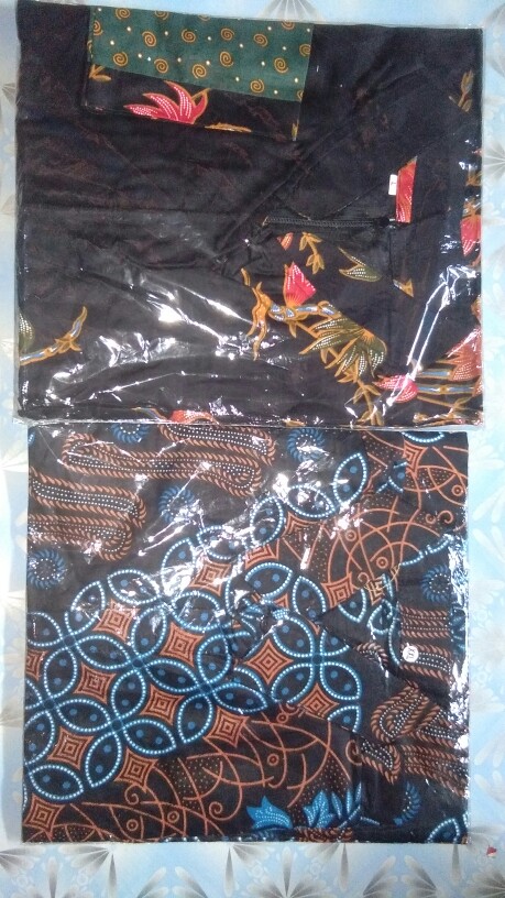 Atasan Batik Couple Seno Biru M L Xl Xxl