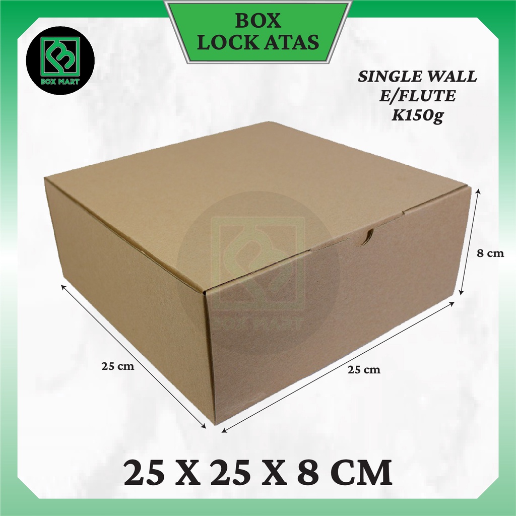 

Kardus Box Packing Kemasan Polos Olshop Hampers Kado Aksesoris 25x25x8 cm