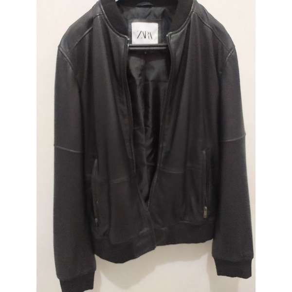 JAKET KULIT FAUX LEATHER ZARA MAN PRELOVED