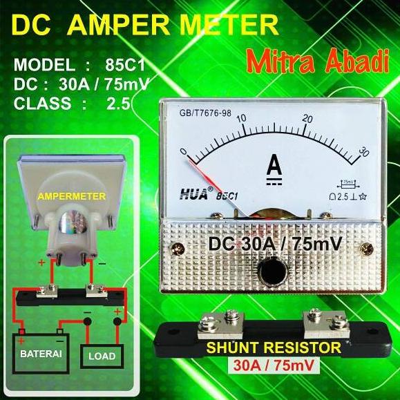 Jual Amperemeter Analog Dc A Ma Mv Shunt Resistor Shopee