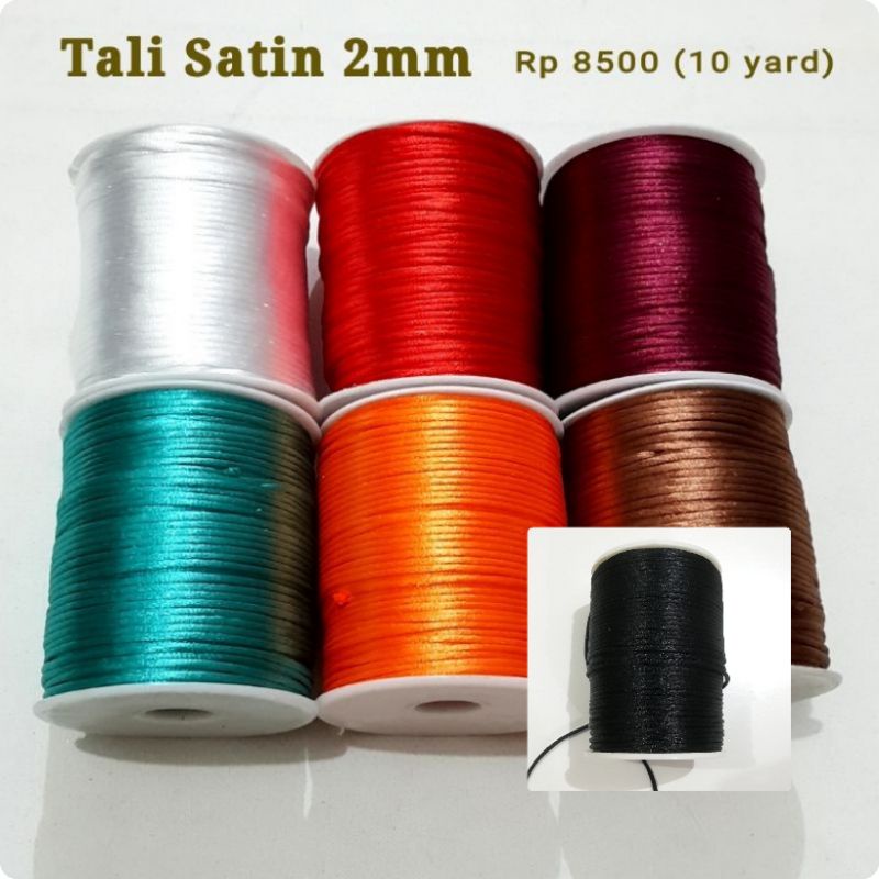 10 Yard Tali Satin Tali Cina 2mm