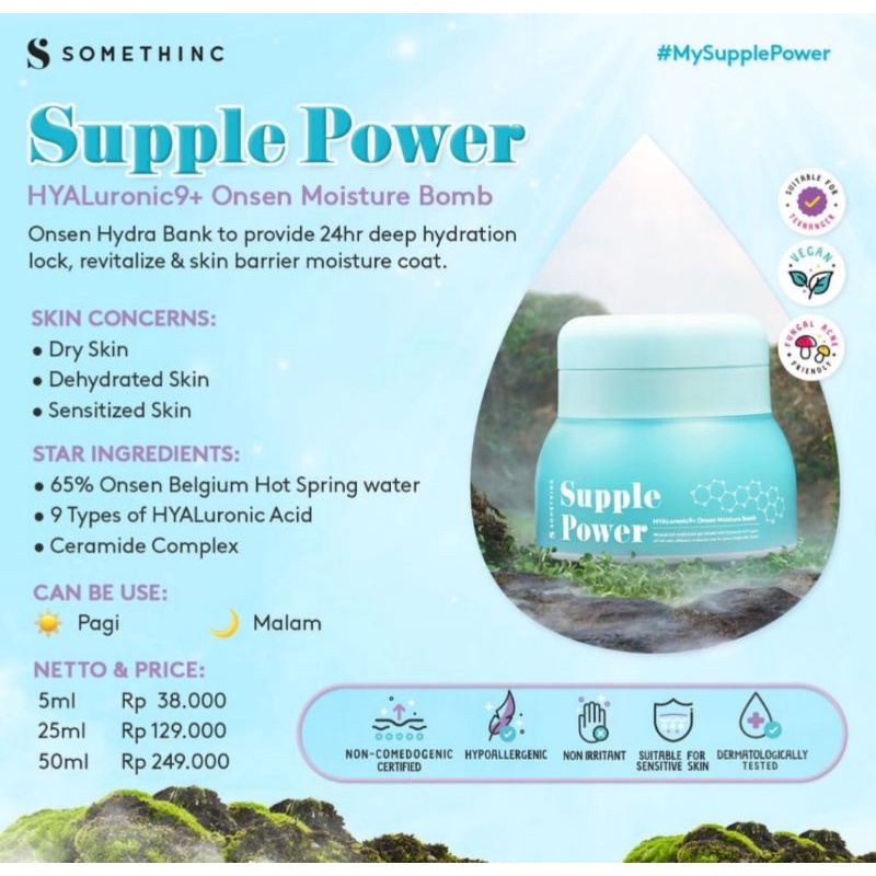 SOMETHINC SUPPLE POWER HYALURONIC 9+ ONSEN MOISTIRE BOMB 15ML