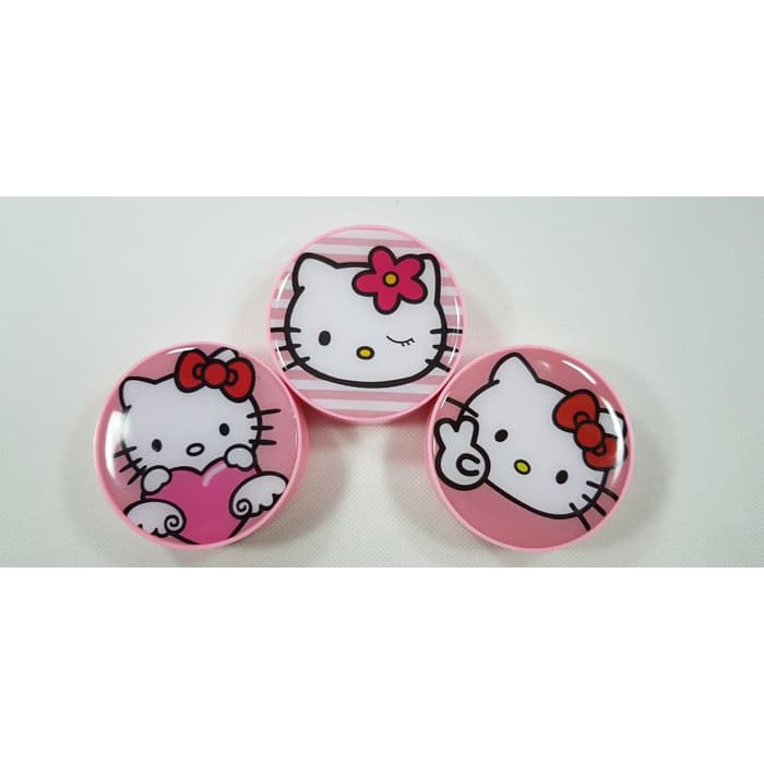 Kotak Softlens Hello Kitty Bulat / Travel Kit / Wadah Softlens  / Tempat Softlens  Karakter