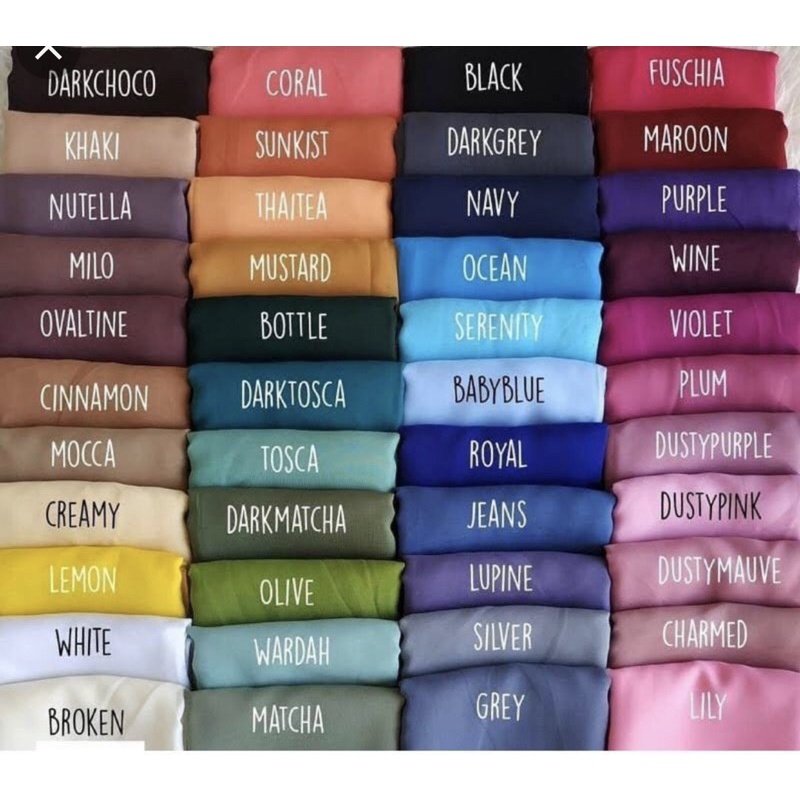 PARIS PREMIUM/SEGI EMPAT PREMIUM JAIT TEPI/HIJAB SEGI EMPAT VOAL/PARIS PREMIUM ON LABEL
