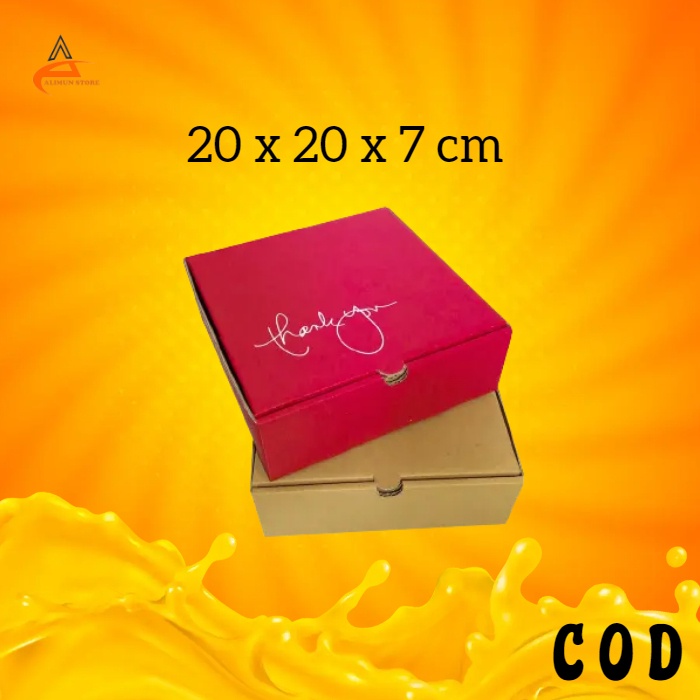 

Box 20x20x7 cm kardus nasi pizza hampers giftbox oleh oleh aksesoris accecoris kado hadiah tebal ready stok terbaru