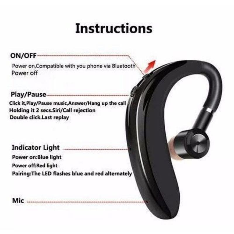 Headset Bluetooth S109 BUSINESS DESIGN Handsfree Wireless  S109 Earphone Bluetooth S109 BUSINESS DESIGN