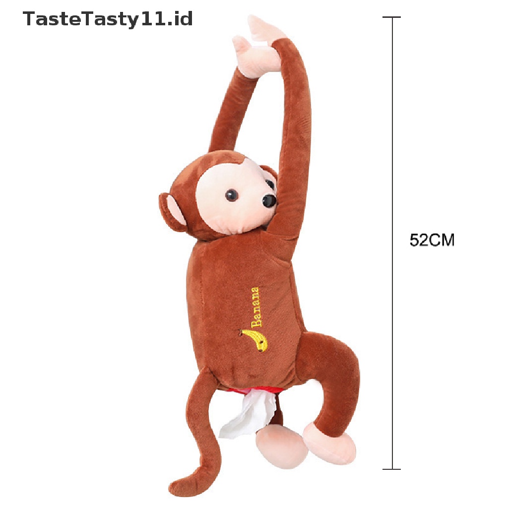 【TasteTasty】 Hanging Monkey Car Tissue Box Cover Holder Cartoon Car Interior Accessories .