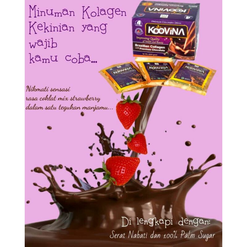 

FREE GIFT - Koovina Brazilian Collagen Drink - Chocostrawberry, Taro, Greentea