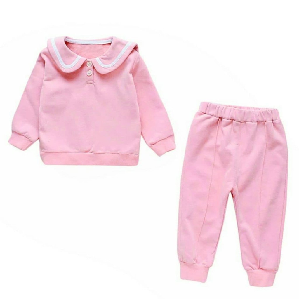 Zahra Setelan Anak Perempuan Cherriya Bahan Fleece | Pakaian Anak Umur 1-6 Tahun