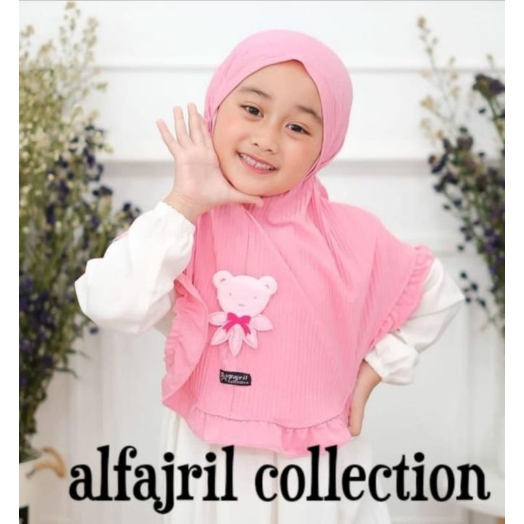 Jilbab Anak Plisket Al Fajril/jilbab anak/jilbab plisket