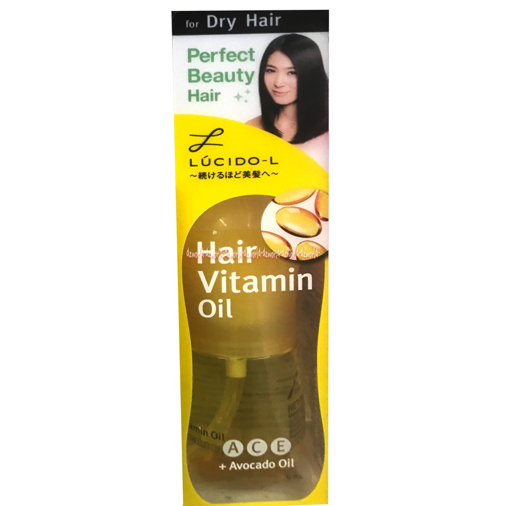 Lucido-L Hair Vitamin Oil 50ml Vitamin Rambut Lucidol Dry Hair Kuning Yellow Lucidol