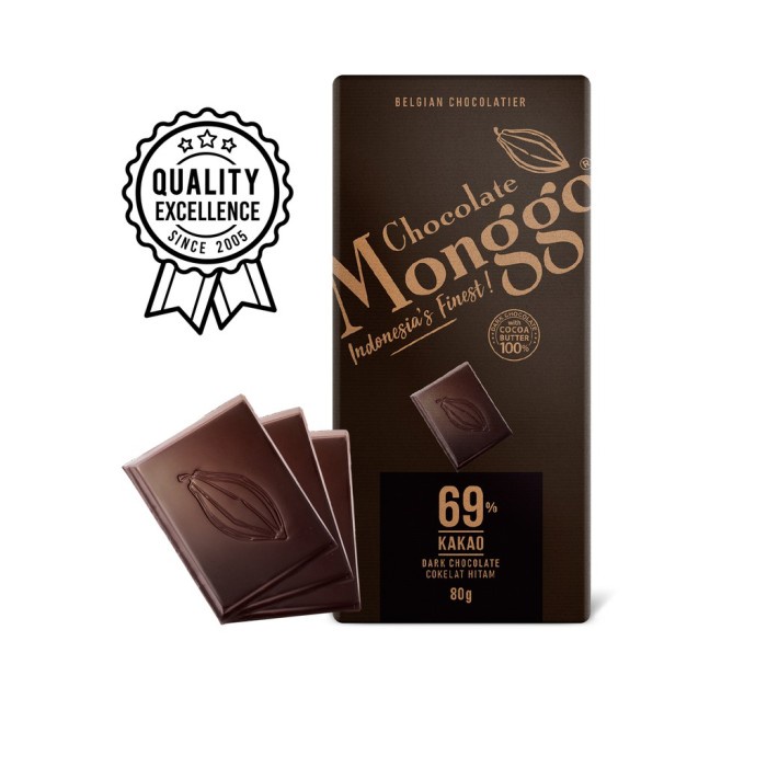 

Coklat Monggo Dark 69% Of Cocoa 80Gr