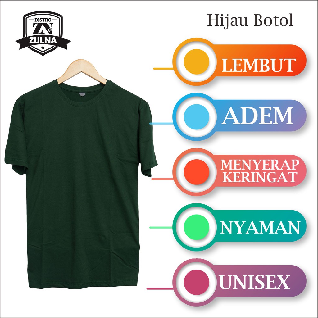  Baju  Kaos  Polos Distro Green Forest Original Kaos  Pria  dan  