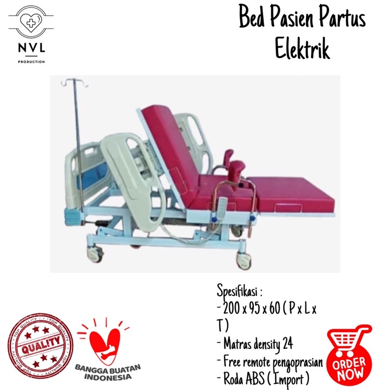 Bed Pasien Partus Verlos Elektrik / Ranjang Pasien Partus Verlos Elektrik Rumah Sakit