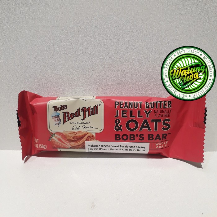 

bob's red mill peanut butter jelly & oats bar whole grain 50gr