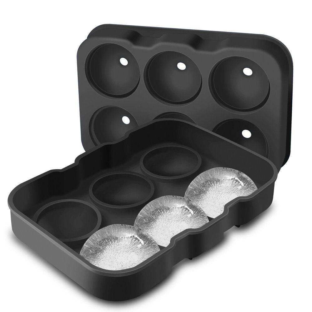 Populer4 /6 Grids Ice Ball Cube Tray Dapur &amp; Makan Ice Cream Whisky Alat Baking Cetakan Silikon