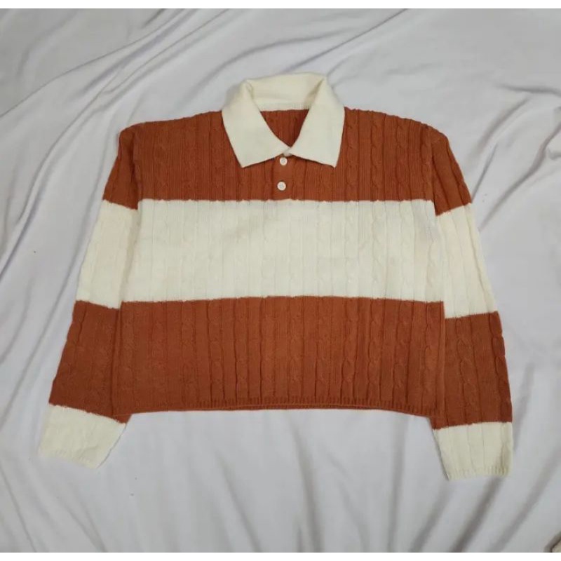 Fuji Sweater crop full cable premium