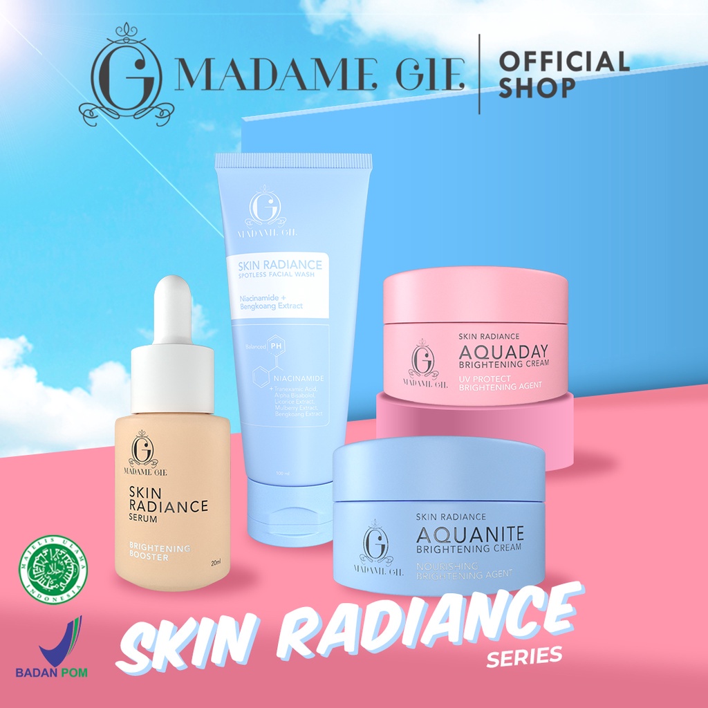 POKY - Madame Gie Skin Radiance Series - Skincare Wajah 5% Niacinamide Cream Pagi Malam