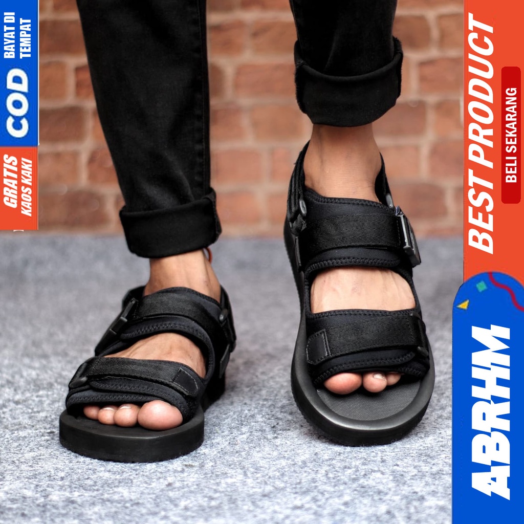 ABRHM JACK Sepatu Sandal Traveling Pria Hitam