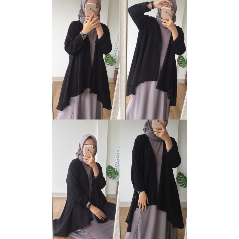 CARDIGAN OUTER IVANA-hitam