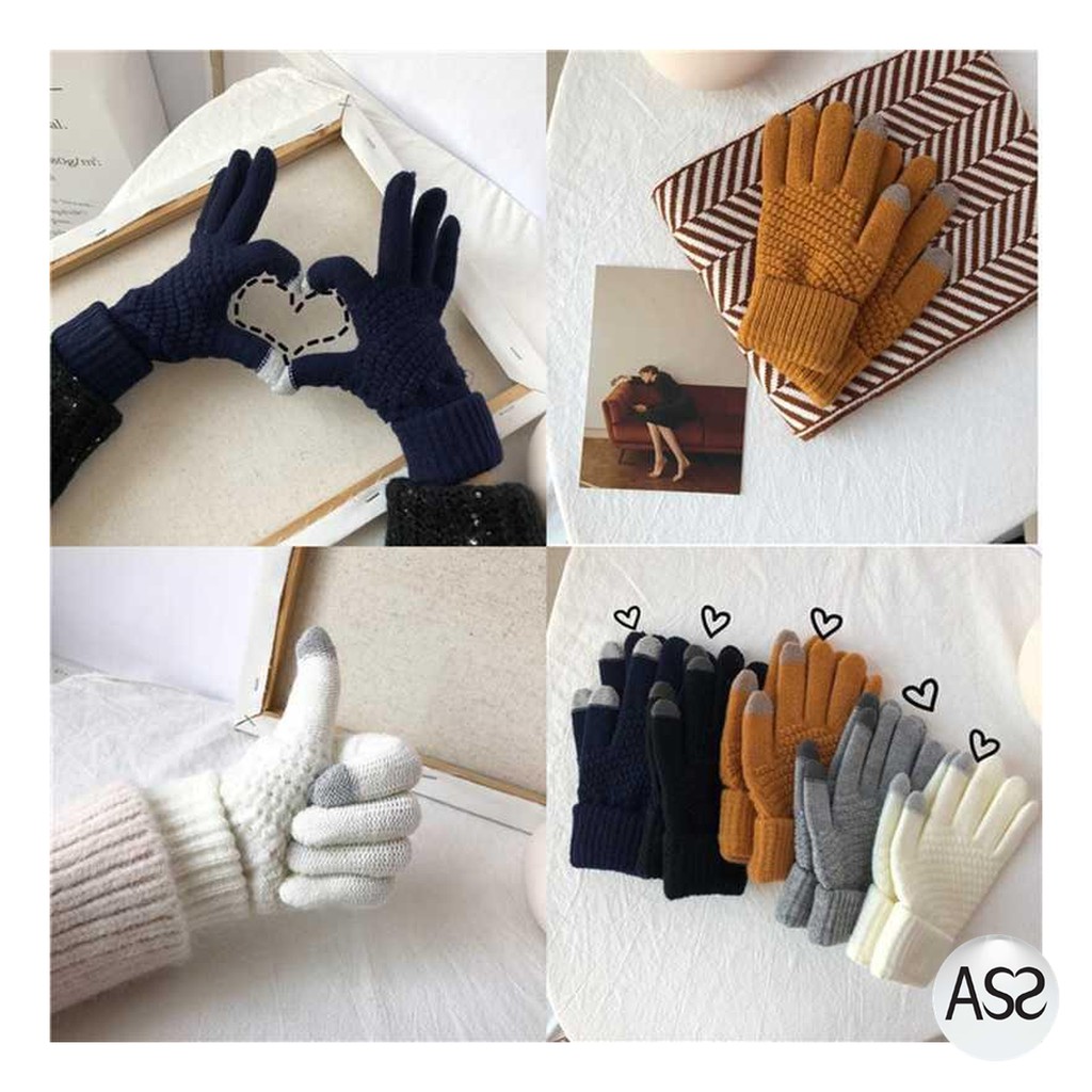 ASS Shop - RIMIUT Sarung Tangan Wanita Touch Screen Winter Women Gloves - ST003