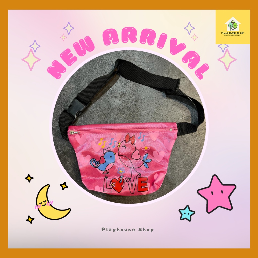 Tas Pinggang Sling Bag Anak Perempuan Murah Bermotif