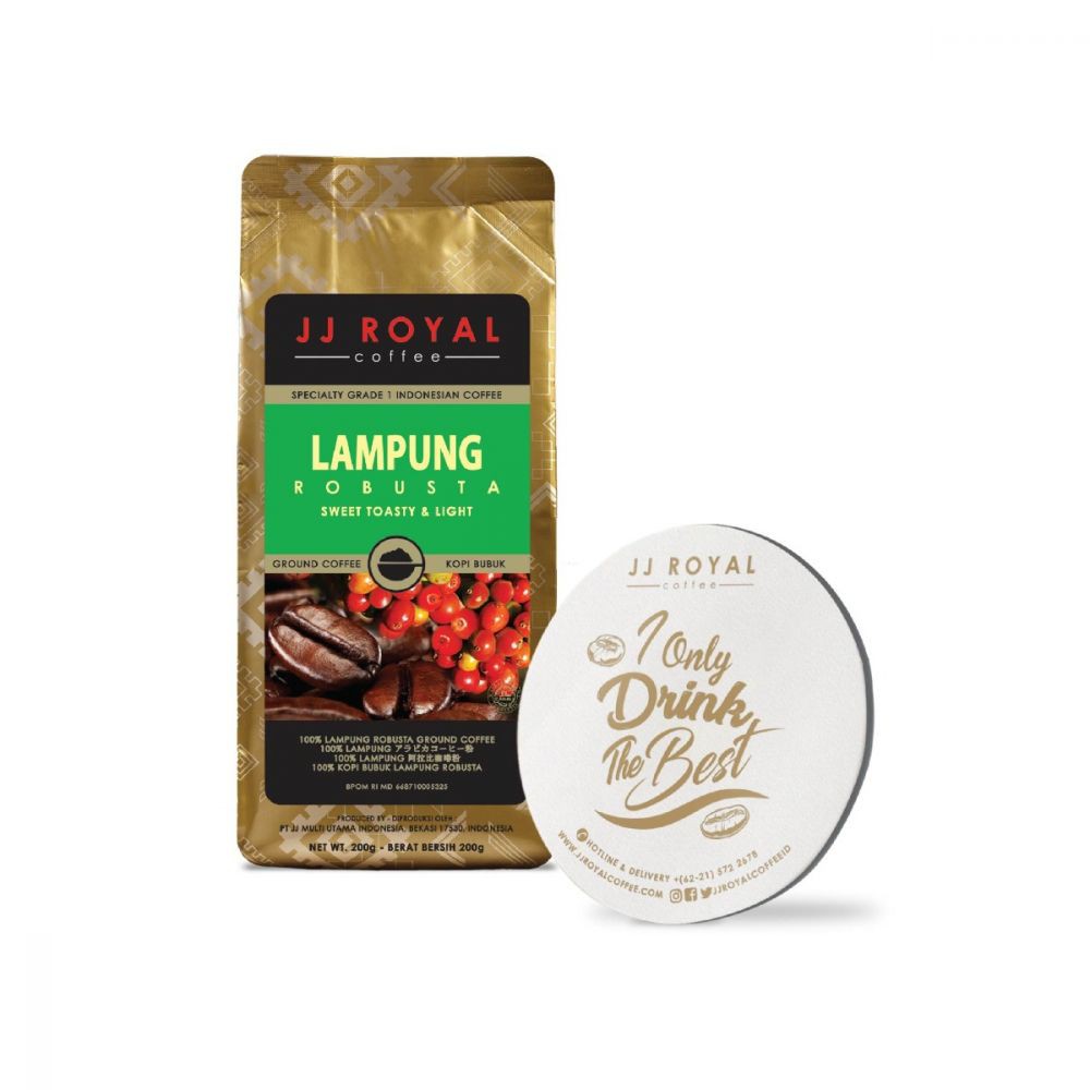 

JJ ROYAL LAMPUNG ROBUSTA 200GR BUBUK