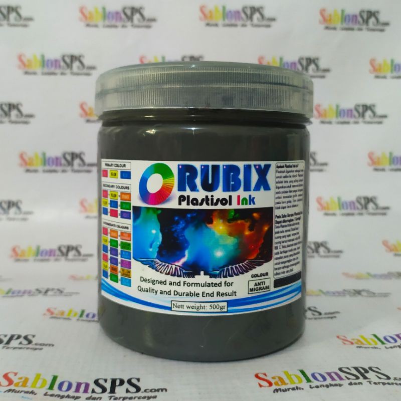 TINTA  SABLON PLASTISOL RUBIX ANTI MIGRASI 500GR