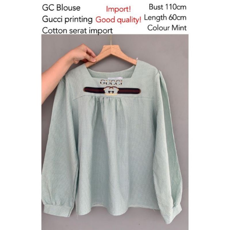blouse atasan import korean/ atasan guci gc gucci blouse  impor / blouse  atasan korea retro vintage