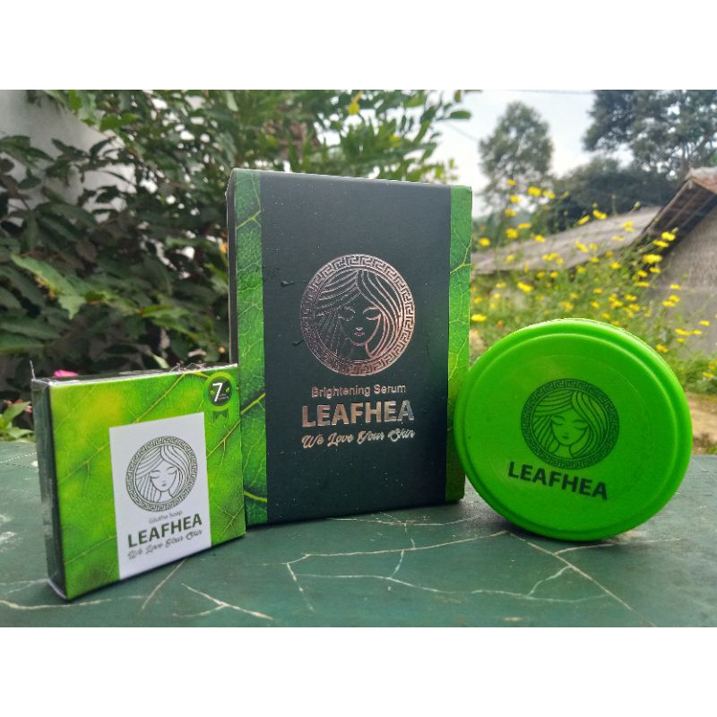COD - GRATIS TEMPAT SABUN -  PAKET SABUN LEAFHEA + SERUM LEAFHEA ORIGINAL - PAKET GLOWING