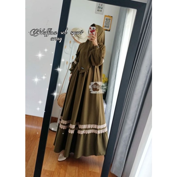 GAMIS NAFFINA SET SYARI BY ATHATA EXCLUSIVE LD 105 KUALITAS PREMIUM