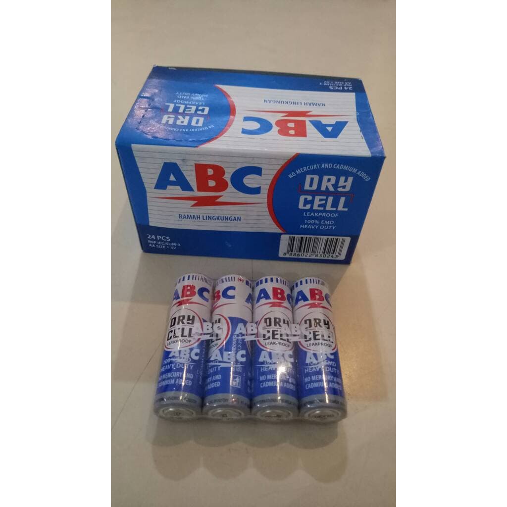 Baterai ABC Dry Cell AA Size 1.5V isi 4