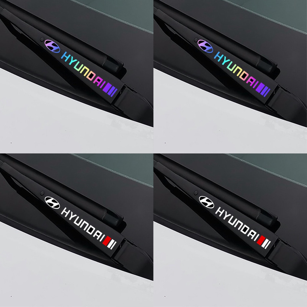 2pcs Stiker Wiper Kaca Depan Belakang Mobil Untuk Hyundai Creta Ix25 Tucson Stereo Santa Knoa Solaris Ix35