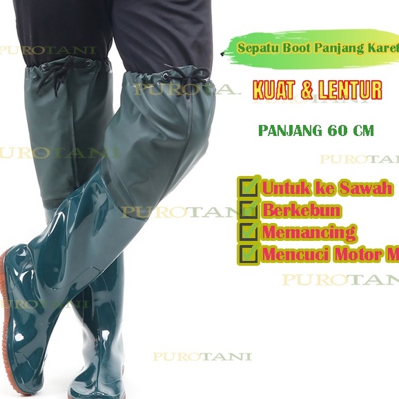 COD Sepatu Boot Sawah Panjang Shopee Sepatu sawah anti keong shopee