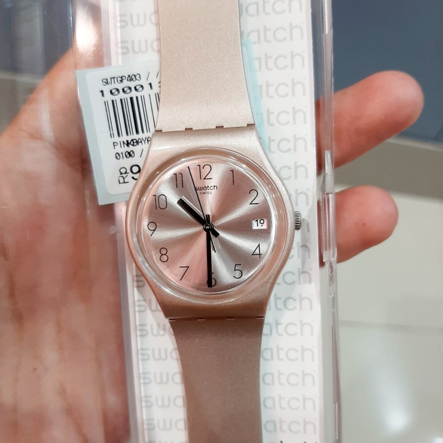 SWATCH GP403 Jam Tangan Wanita Pinkbaya  Pink Original Ori