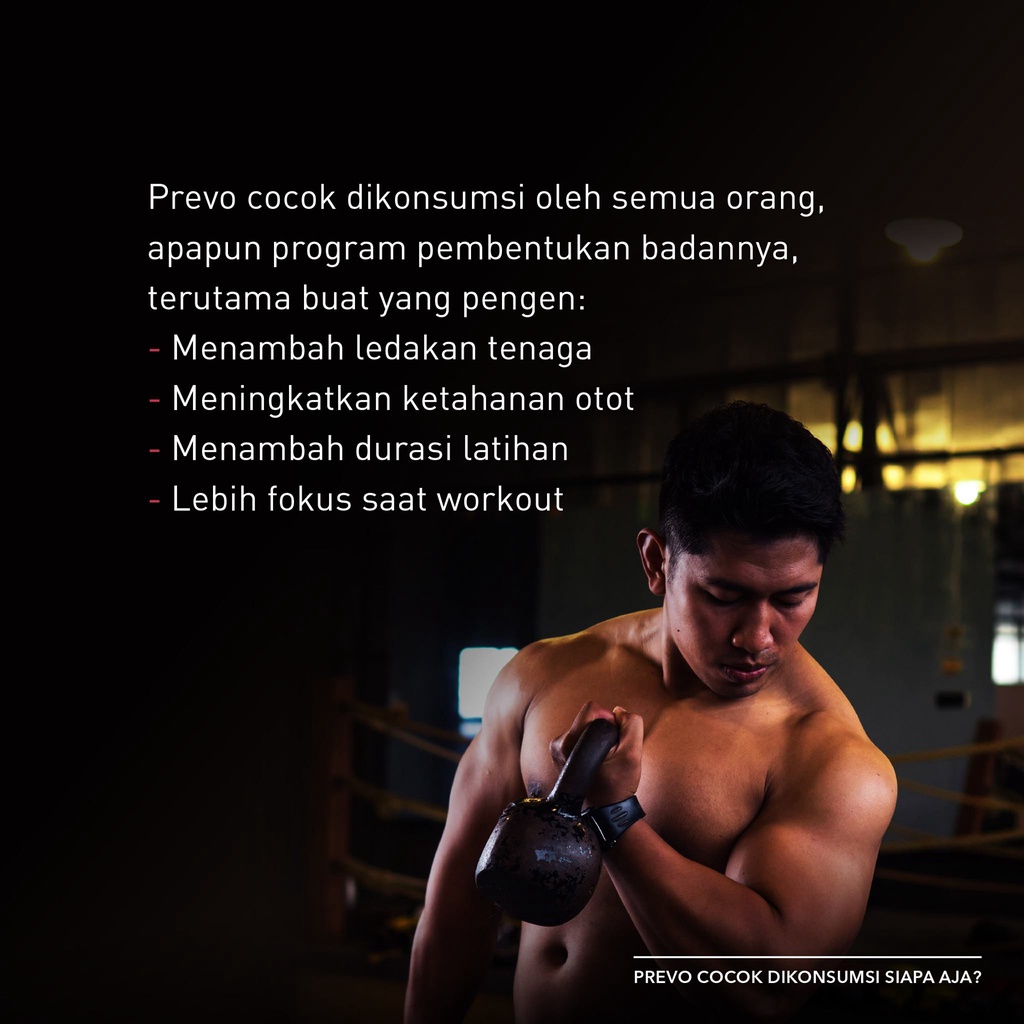 Evolene Prevo 225 gram 45 serving Pre Workout PWO BPOM Halal