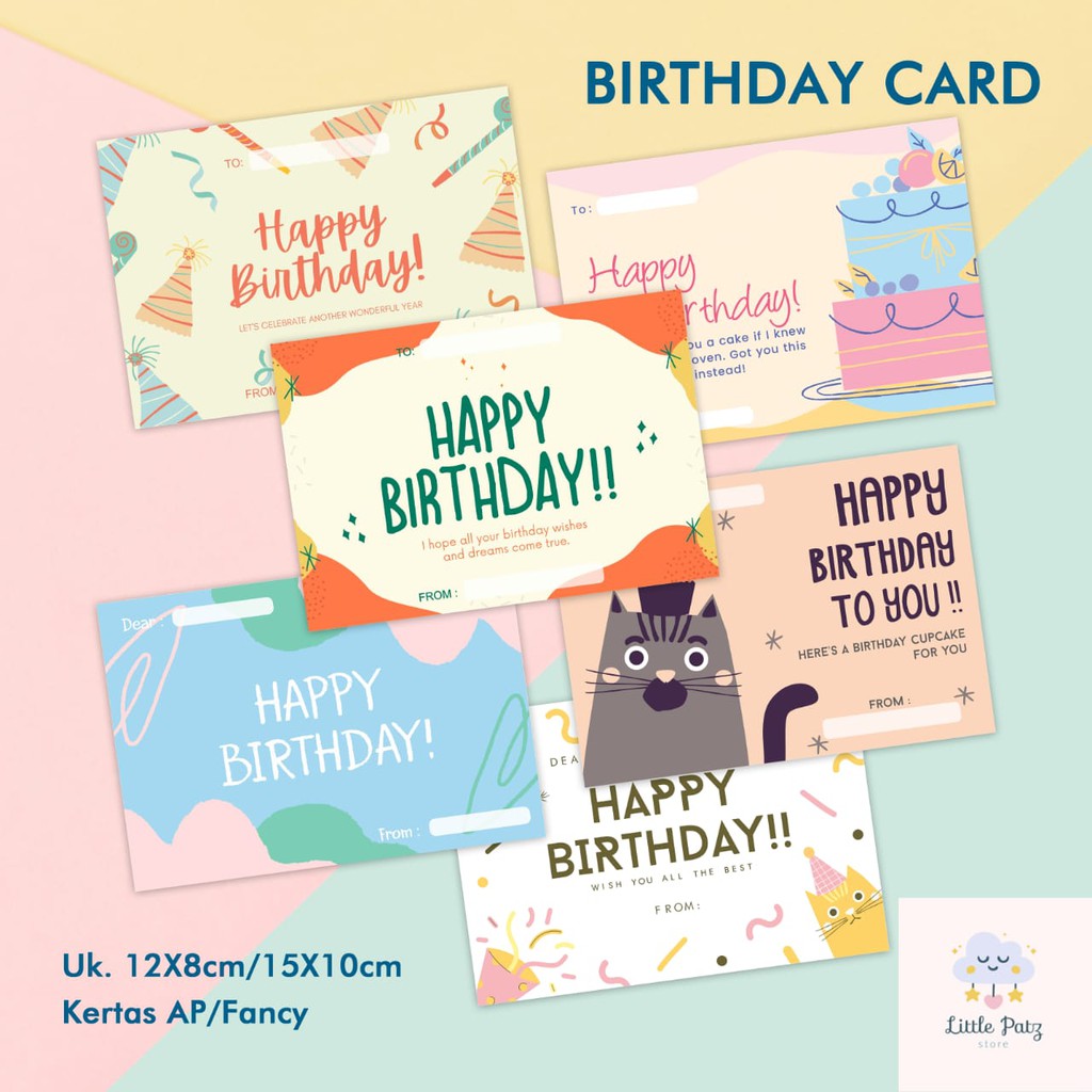 

NEW!! BIRTHDAY CARD/Kartu Ulang Tahun/Parcel/Kado/Kartu Custom