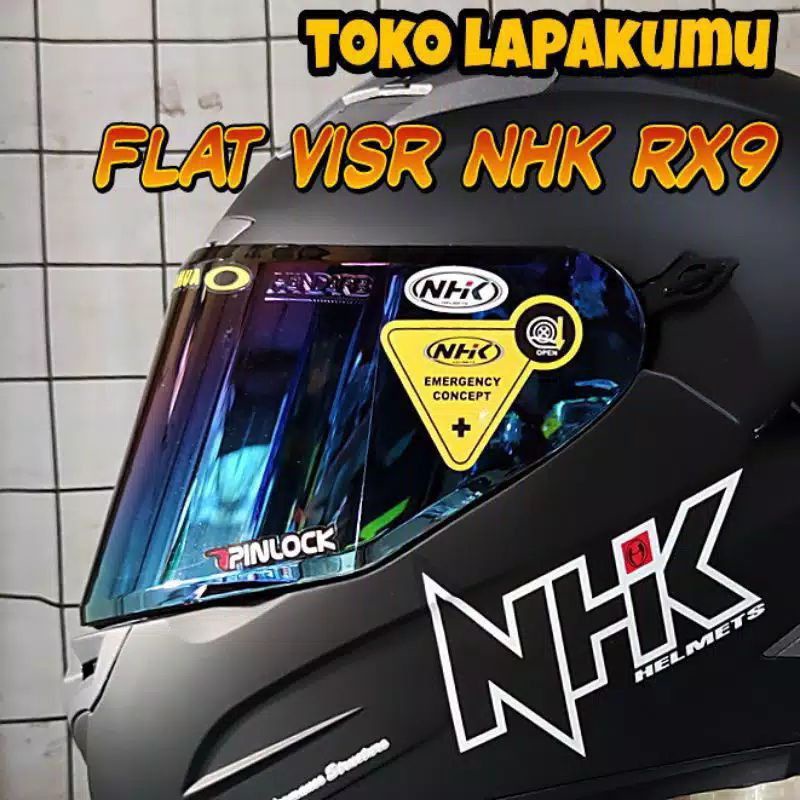 PAKET GANTENG VISOR GP1000 PLUS SPOILER - FLAT VISOR NHK GP1000 PLUS STIKER VISOR