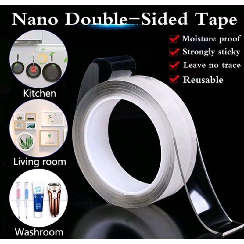 Double Tape Selotip Isolasi - Nano Double Tape Bening