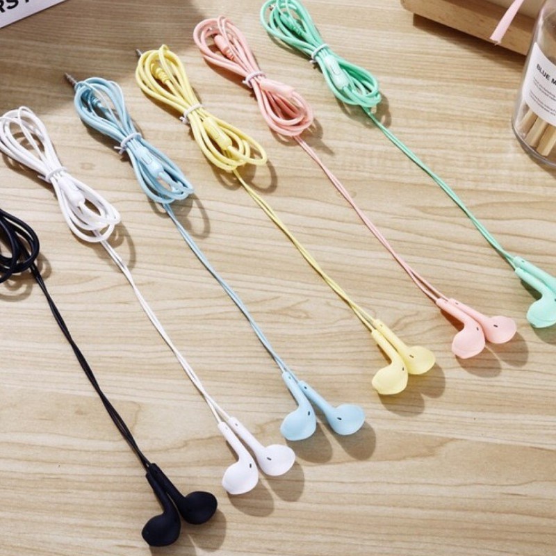 Headset Earphone Macaron U19 Hifi Extra Bass Handsfree Warna Warni