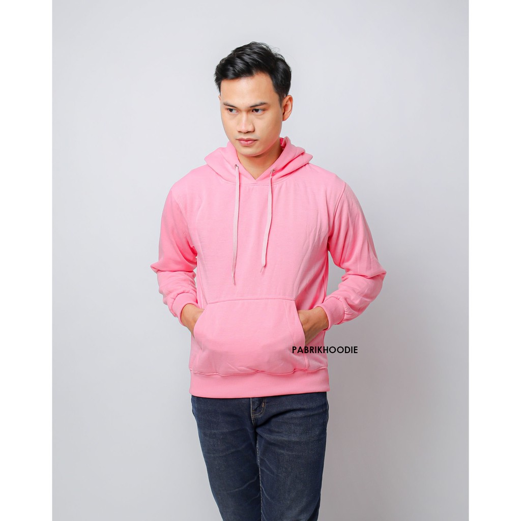 PABRIKHOODIE - JAKET HOODIE JUMPER PINK BABY M - XXL POLOS {PRIA &amp; WANITA}