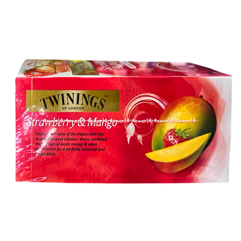 Twinings Strawberry &amp; Mango Flavoured Infusion 25Bag Teh Rasa Buah Buahan Stroberi Mangga Twining Tea Smooth &amp; Sweet Twi nings